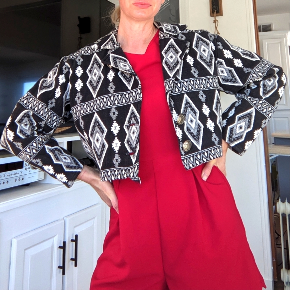 Vintage Aztec western bolero jacket
